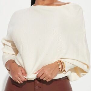 *NWOT* FASHIONNOVA Cream Karly Sweater 2X